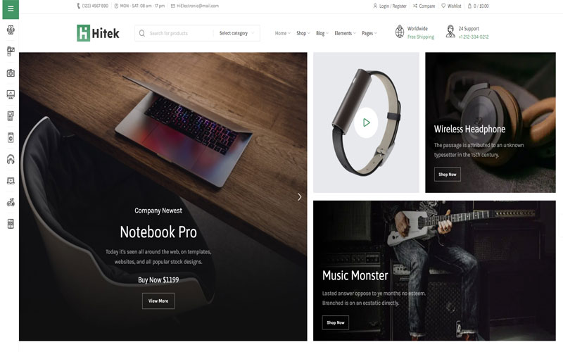 Mẫu thiết kế web b&aacute;n đồ điện tử chuy&ecirc;n nghiệp